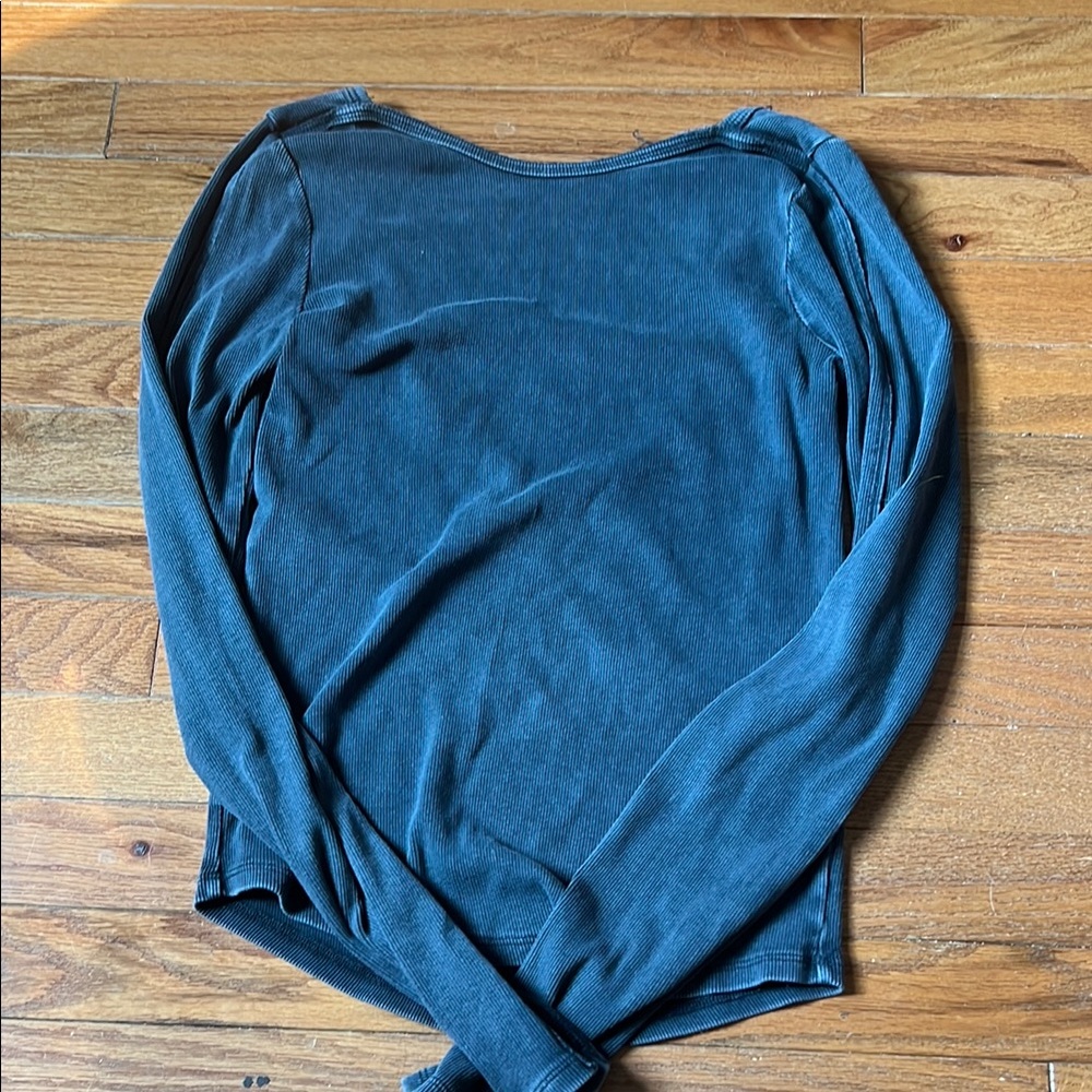We The Free Teal Long Sleeve Blouse
